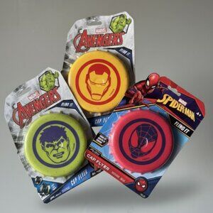 Marvel Avenger Cap Flyer Pool Toy Frisby 1 Iron Man 1 Spider Man 1 Hulk